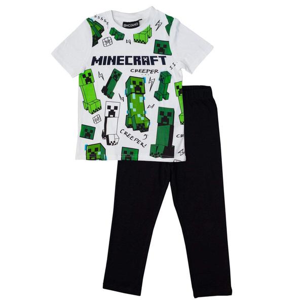 Minecraft Boys Glitching Creeper Pajama Set | Wish