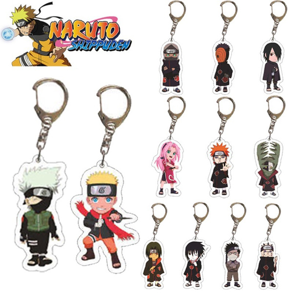 14 Styles Anime Naruto Akatsuki Keychain Sasuke Kakashi Uzumaki Acrylic ...