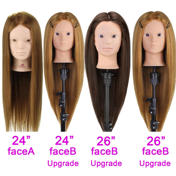 Real hair cheap doll head