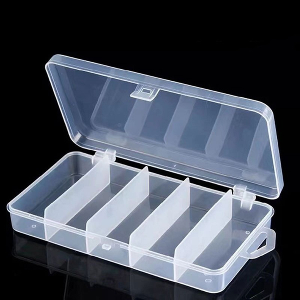 5 Compartments Fishing Tackle Box Plastic Waterproof fishing equipment ...