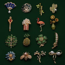cute, Plants, brooches, lapelbrooch