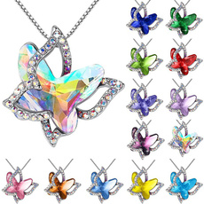 butterfly, Chain Necklace, Joyería de pavo reales, Choker