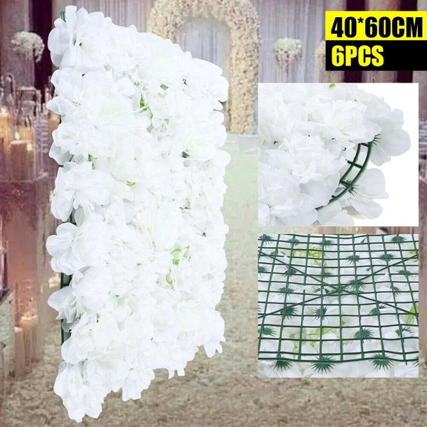 6x Künstliche Blumenwand Rosenwand DIY Hochzeit Straße Hintergrund 40*60cm Dekor 