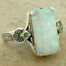 Fashion, Jewelry, 925 silver rings, opals