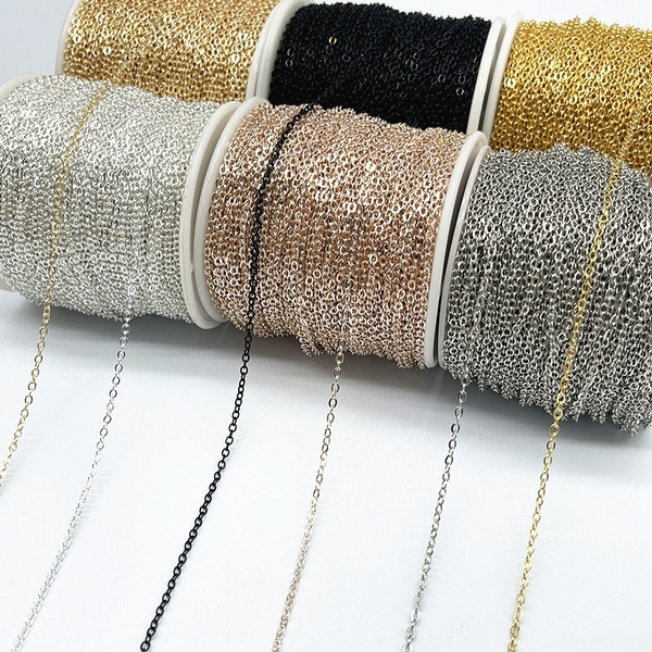 5yards Golden Silver Color Necklace Chain for Jewelry Making