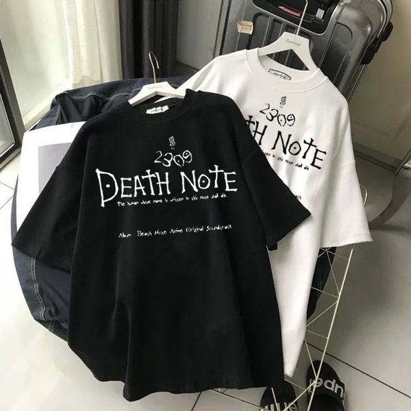 Ryuzaki Vintage Women TShirt Death Note Light Yagami Ryuk Anime O Neck  Girls Tops 100% Cotton Lady T Shirt Funny Fashion Gift - AliExpress