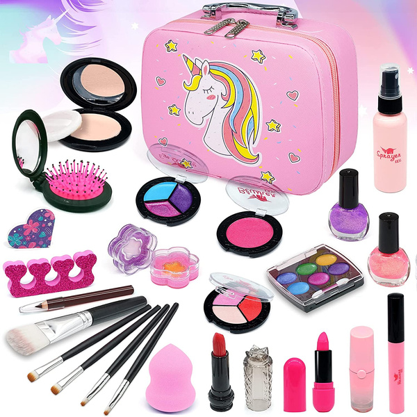 Kids Washable Makeup kit Girls - Real Cosmetic Toy Little Girl