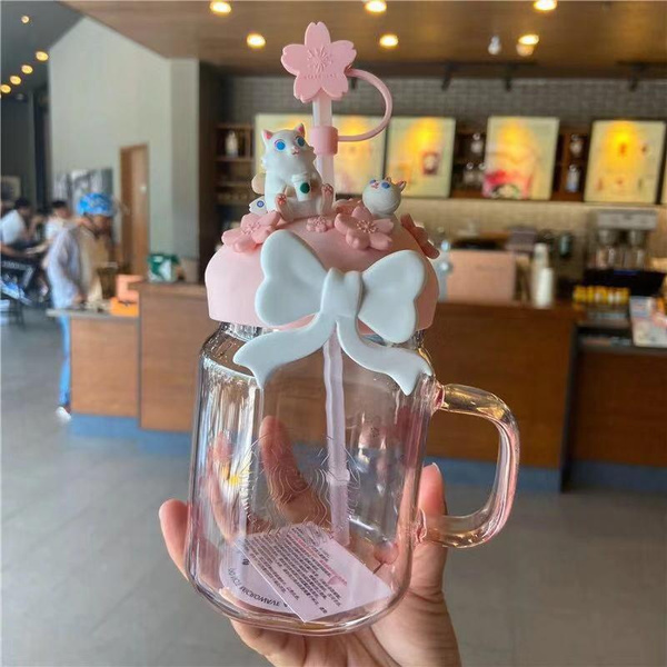 Pink Starbucks Iced Coffee Cup Glass