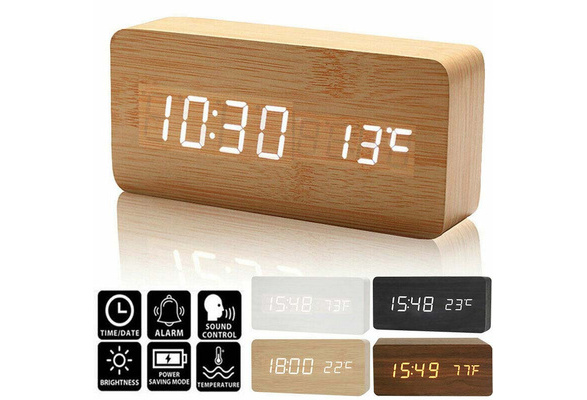 Wooden Led Digital Clock Alarm, Wooden Clock Instructions Upgrade Version