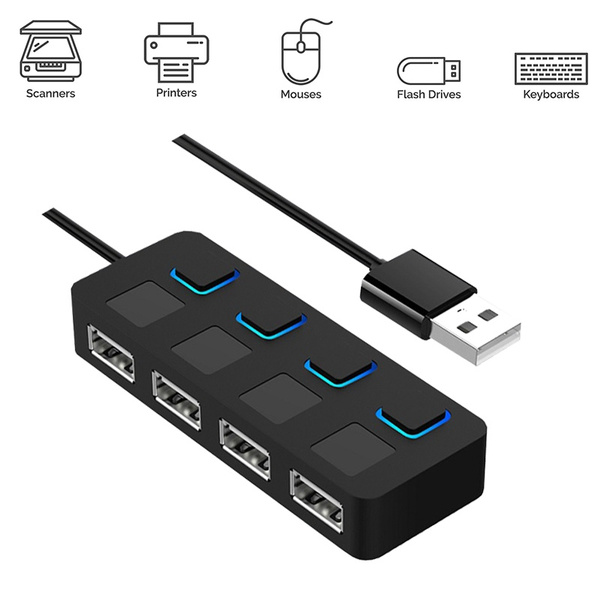 Usb hub 2 0 multi usb port 4 ports hub usb high speed hub usb splitter