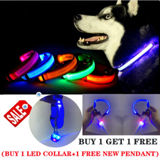 dogsafetylight, Nylon, Dog Collar, petflashingtag