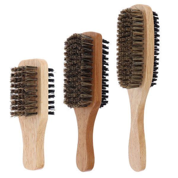 Looks wooden wave brush double sided-idealbarbersupply