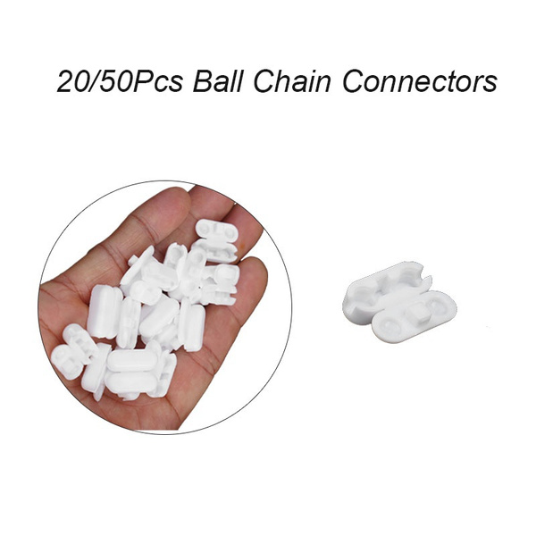 20 or 50 Pcs Replacement Roller Blind Ball Chain Cord Connector Clips Universal Vertical