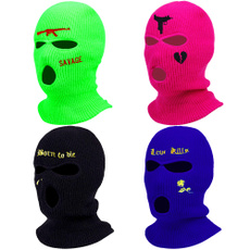 Outdoor, beanies hat, Embroidery, knittedmask