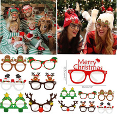 elk, Christmas, Santa Claus, glasses frame