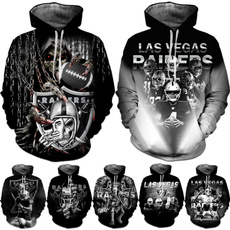 3D hoodies, Fashion, skull, black hoodie