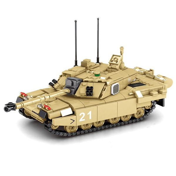 Model Tank Diy Blocks 904pcs Challenger II Main Battle Tank Building Blocks Modern Military ...