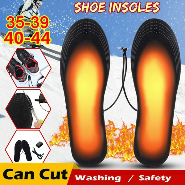 New Heated Shoes Insoles Electric Socks Charging Winter Warming USB Rechargeable 