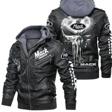 motorcyclejacket, hooded, Coat, leatherjacketformen