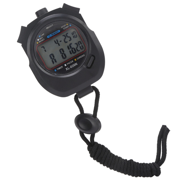 Digital Timer Multi-Functional Stop Watch (Black)