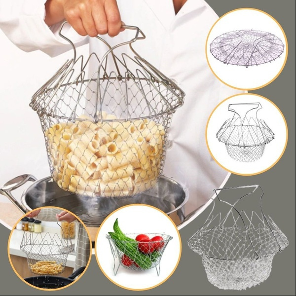 Chef Basket, Stainless Steel Cooking Baskets, Kitchen Pot Strainer ...