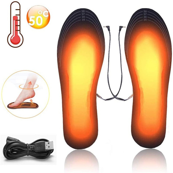 Outdoor Sports Heating Inserts Winter Warm USB Heated Shoe Insoles