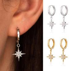 pendantearring, Hoop Earring, Jewelry, gold