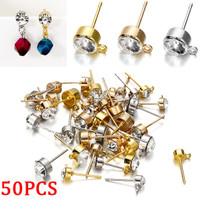 100pcs/lot 20*17mm 11Colors Gold Silver Antique bronze Earring Hooks  Earrings Clasps Findings Earring Wires For Jewelry Making Supplies
