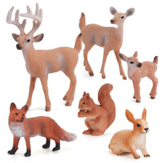 foxrabbitsquirrelfigure, Animals & Figures, Toy, miniaturetoy