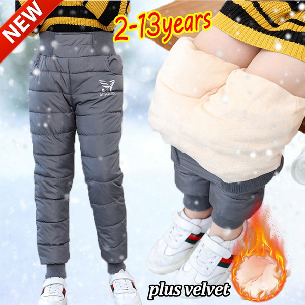 New Girls Down Cotton Pants Baby Winter Thicken Trousers Child