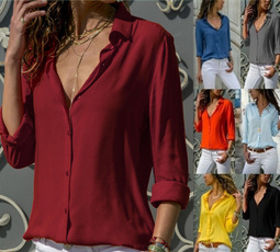 blouse, Tops & Blouses, Chiffon Shirt, long sleeve blouse