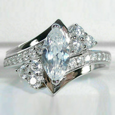 Sterling, DIAMOND, 925 silver rings, Engagement Ring