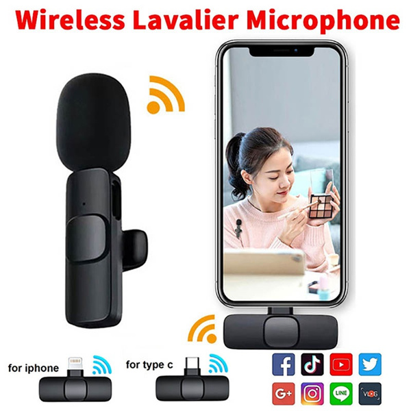 New High Quality Portable Wireless Lavalier Microphone Audio Video