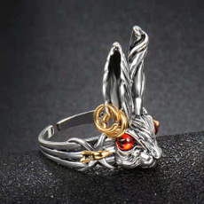 men_rings, crystal ring, rabbitring, Women Ring