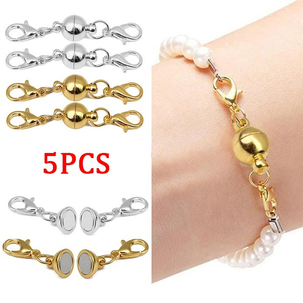 5Pcs Magnetic Clasp DIY Jewelry Accessories Gold Necklace Bracelet