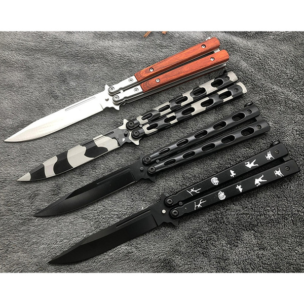 Play cool folding butterfly knife butterfly practice knife training