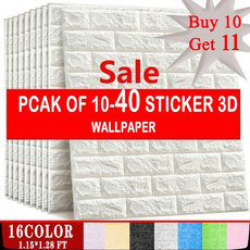 Decor, 3dbrickpatternwallpaper, Home Decor, selfadhesivewallpaper
