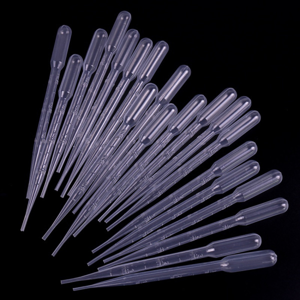 100pcs 3ML Disposable Transparent Pipettes Safe Plastic Eye Dropper ...