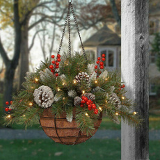 hangingbasket, Door, christmaswreath, Garland