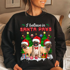 Crewneck Sweatshirt, santasweater, pugchristmassweater, Fashion