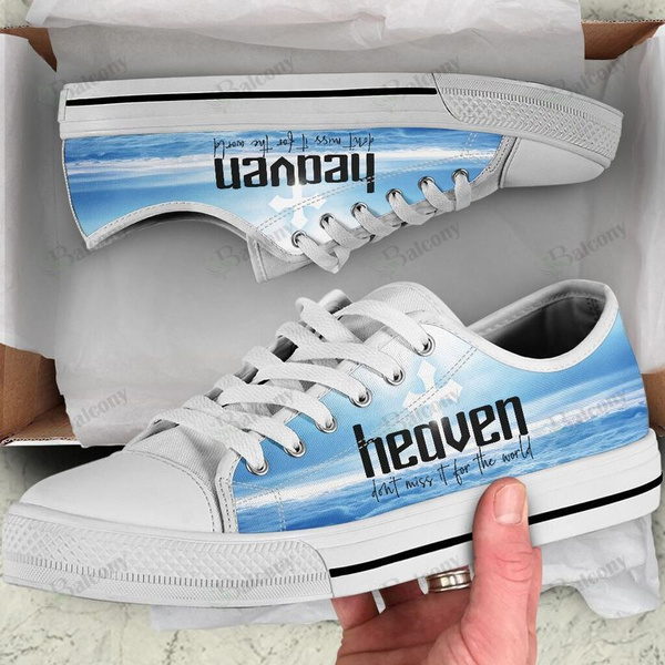 Jesus Cross Low Top Shoes Heaven Don't 