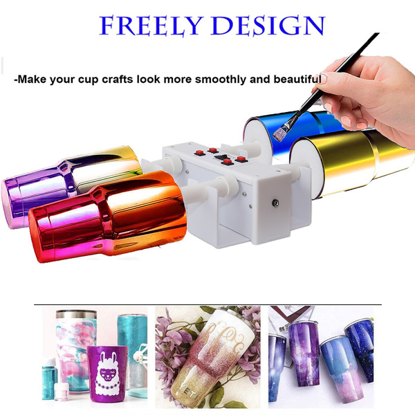4 Cup Turner Tumbler Kit Four-Arm Cup Spinner Metal Craft Cuptisserie  Turner Kit for DIY Epoxy Glitter Tumblers Machine