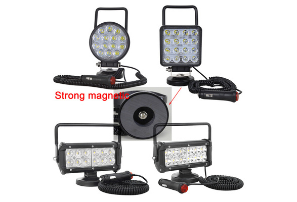 Willpower 2 Pcs Portable Magnetic Base Led Work Light , 4 inch 27W