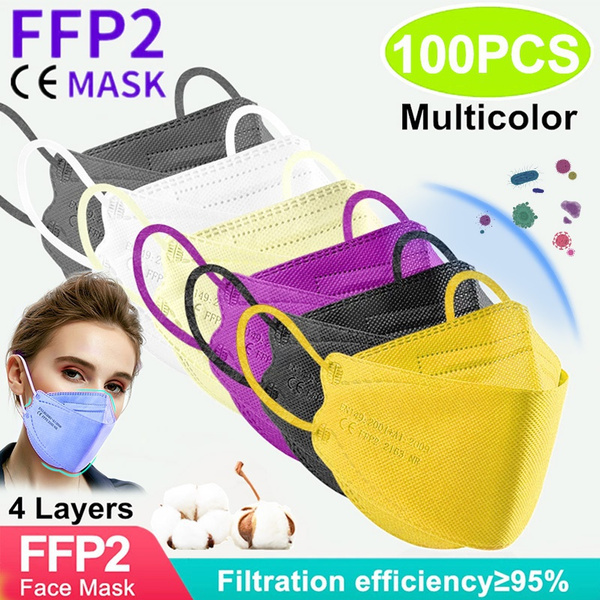 10/30/50/80/100PCS KF94 color mixed color reusable 4-layer mask ...
