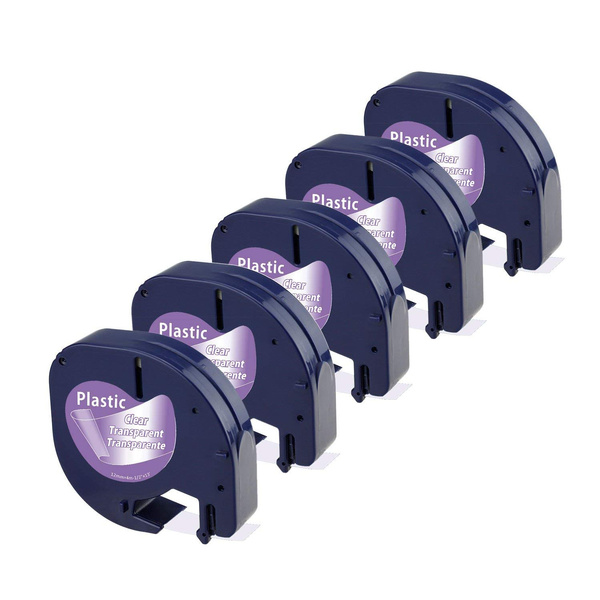 Compatible DYMO Letratag Refills Clear LT Plastic Labeling Tape 16952 12267, for Letra Tag LT-100H LT-100T Plus QX50 XR XM 2000 Label Maker, 1/2 Inch ...