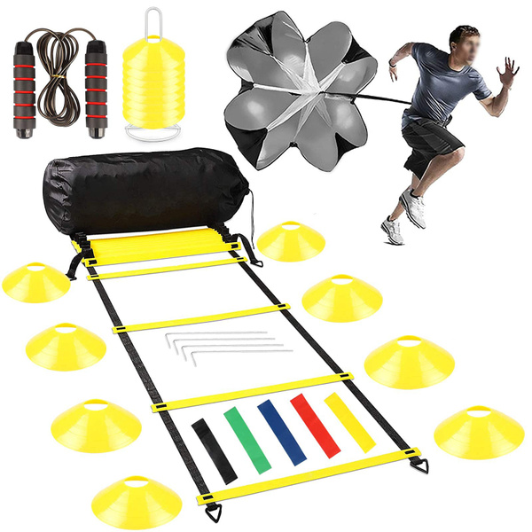 Sport Agility Ladder Speed Training Equipment Set,16 Cones and ...