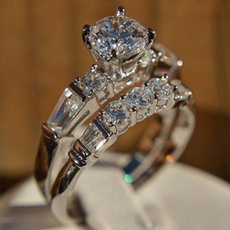 moissanite, DIAMOND, 925 sterling silver, wedding ring