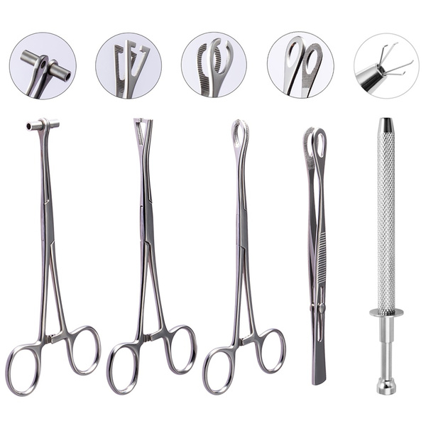 1pc Surgical Steel Body Piercing Plier Clamp Different Open Shape Tweezers Forceps Professional 