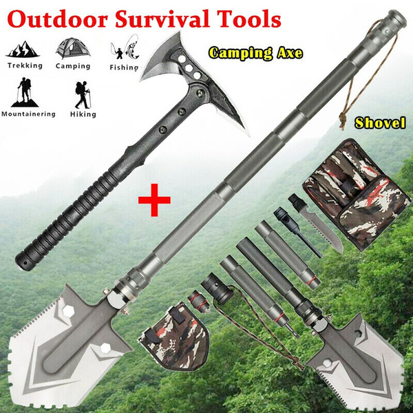 Military Camping Shovel Survival Axe Kit Tactical Tomahawk Hatchet