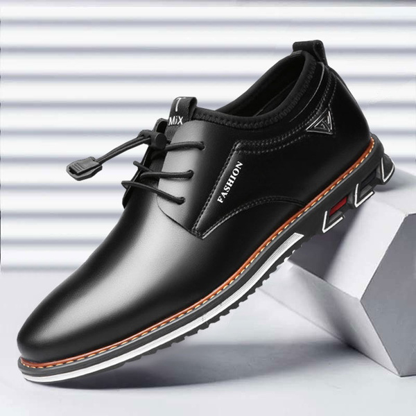 New Men Lace Up Oxfords Business British Low Top Pointy Toe Office Leather Shoes 